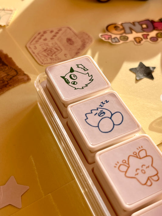 creatures ☆ pre-inked stamp set