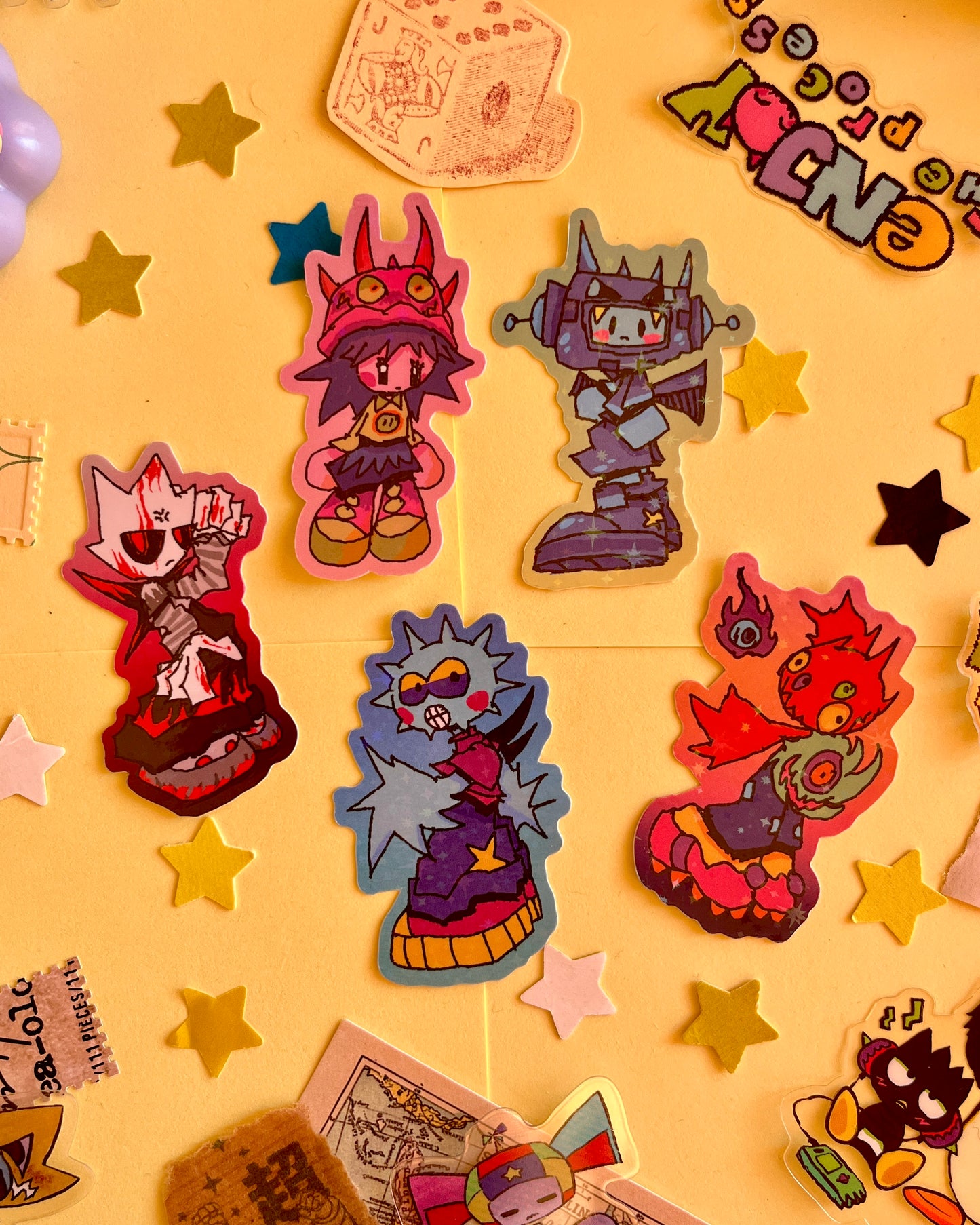 5 characters ☆ sticker-set