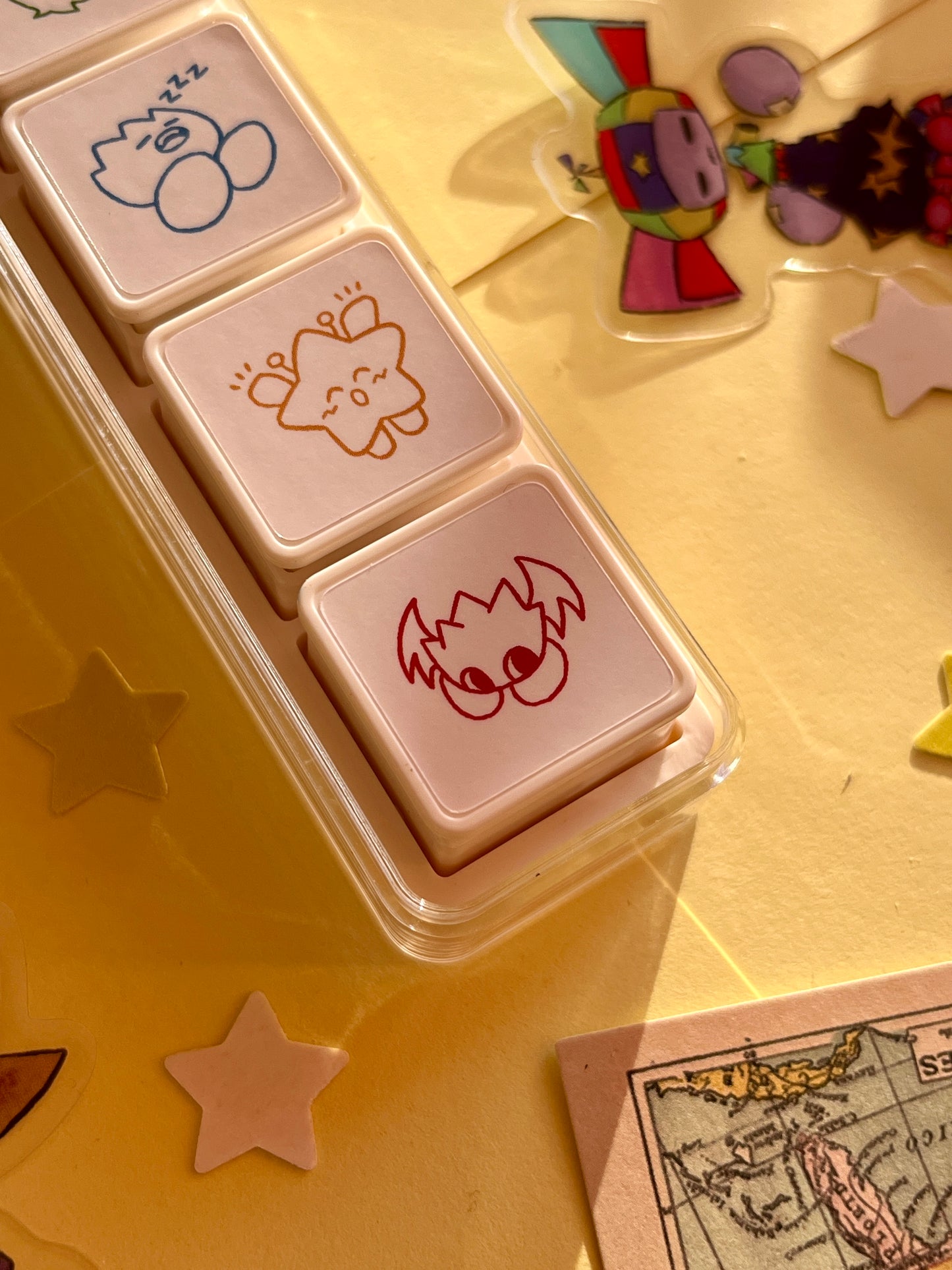 creatures ☆ pre-inked stamp set