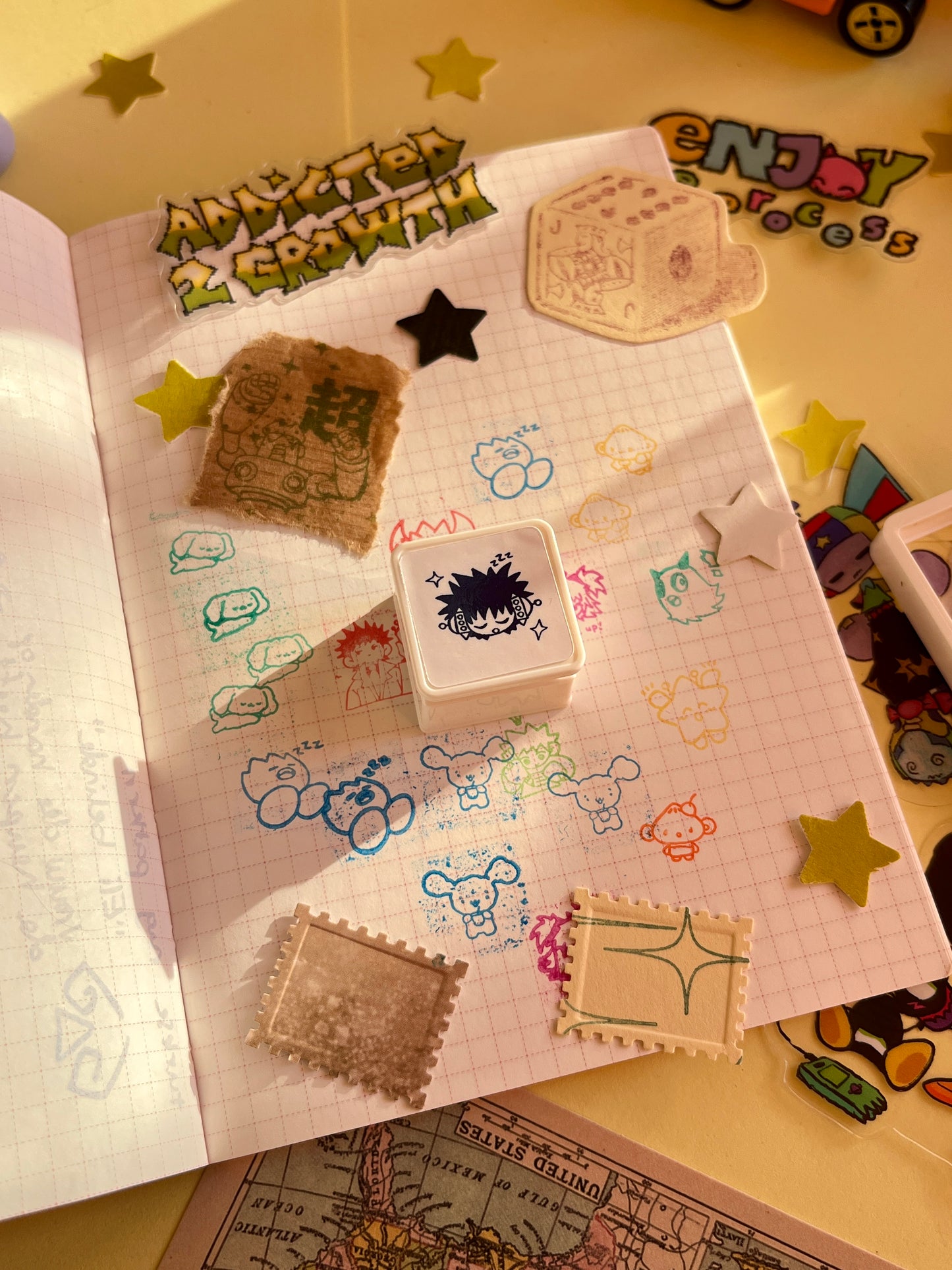 characters ☆ pre-inked stamp set