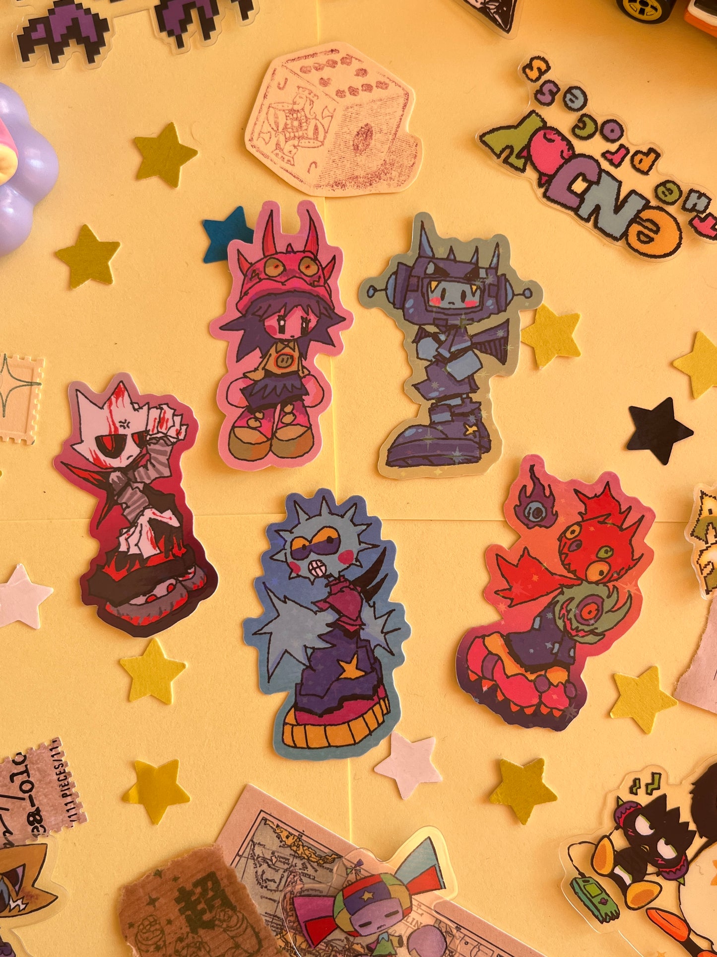 5 characters ☆ sticker-set