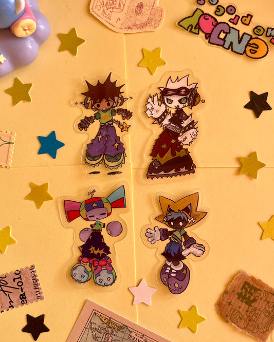 4 characters ☆ sticker-set