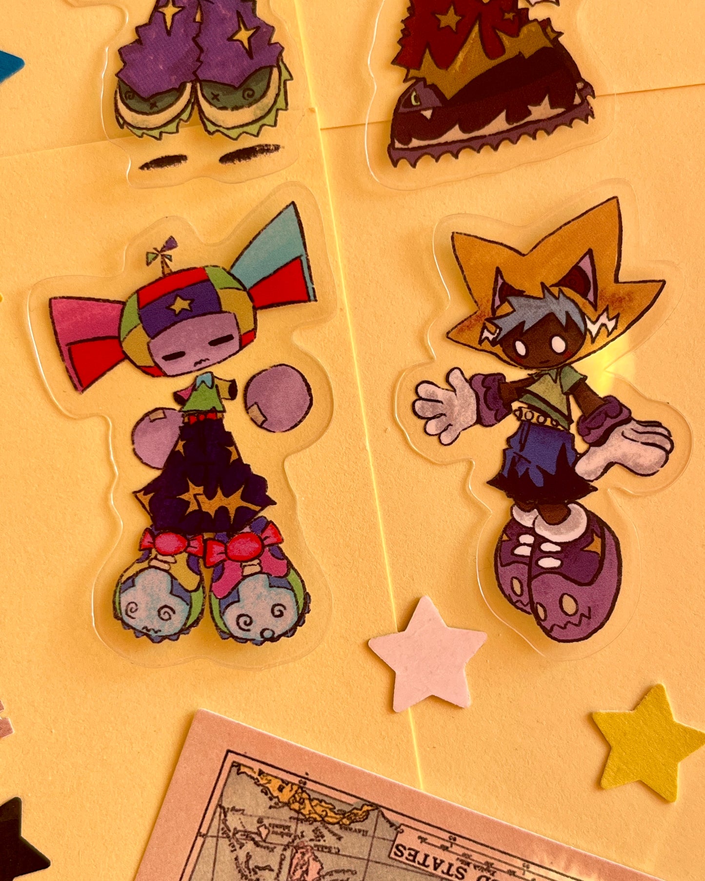 4 characters ☆ sticker-set